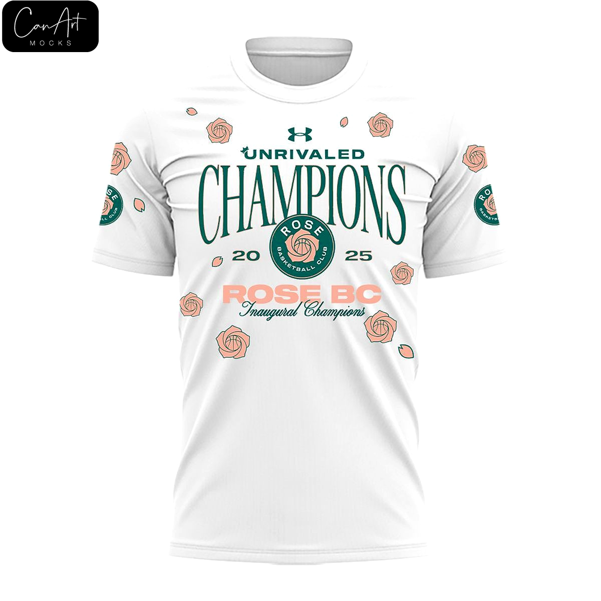 Rose Championship Team Logo 2025 White T-Shirt Rose Championship Team Logo 2025 White T-Shirt