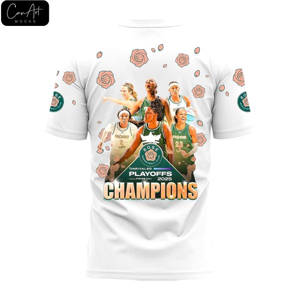 Rose Championship Team Logo 2025 White T-Shirt