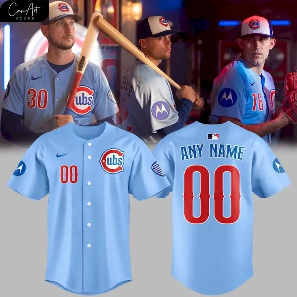 Chicago Cubs Nike Light Blue 2nd Alternate Replica 2025 Baseball Jersey