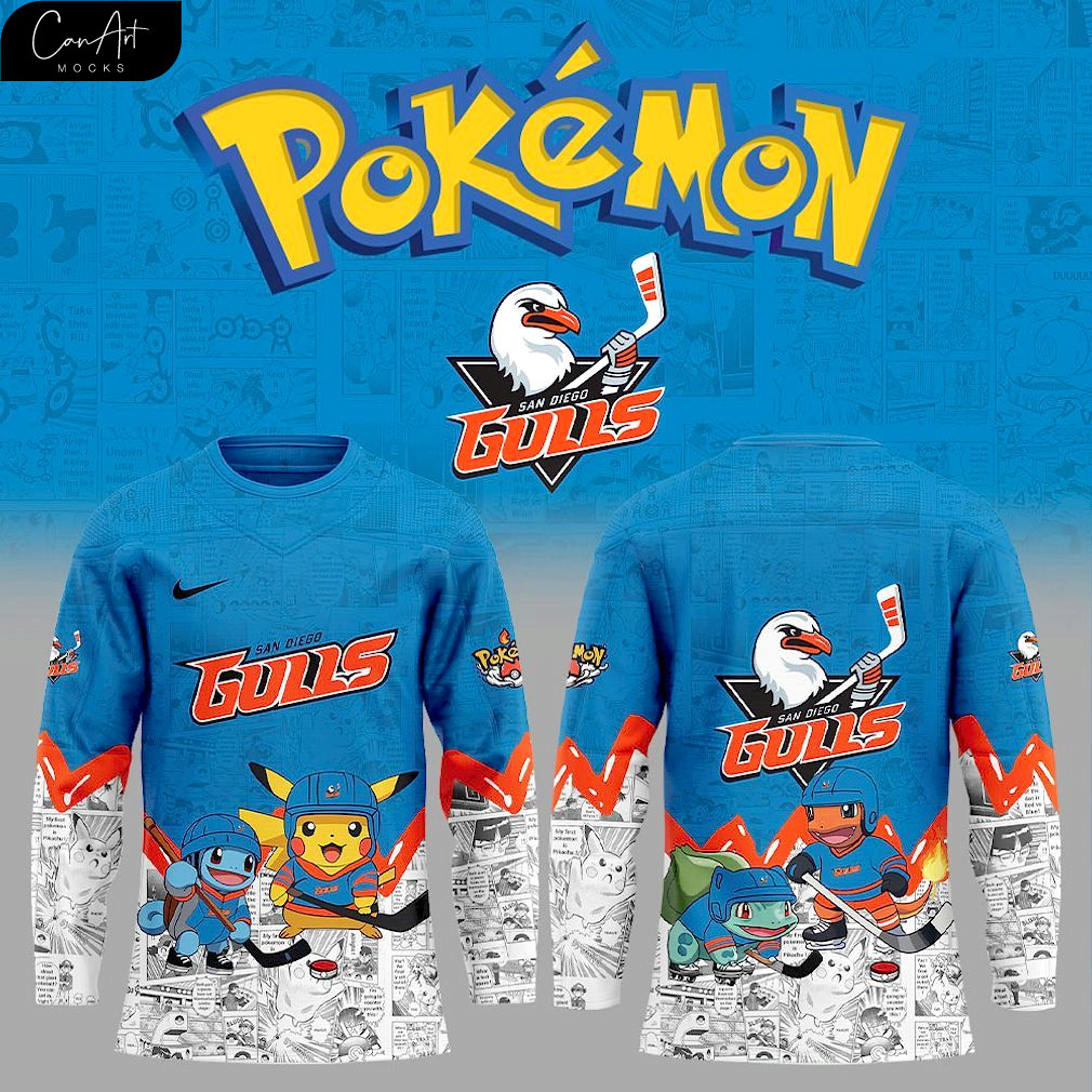 San Diego Gulls x Pokémon New 2025 Hockey Jersey San Diego Gulls x Pokémon New 2025 Hockey Jersey