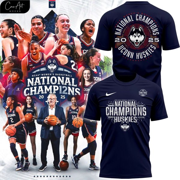 UConn Huskies Basketball National Champions 2025 Shirt