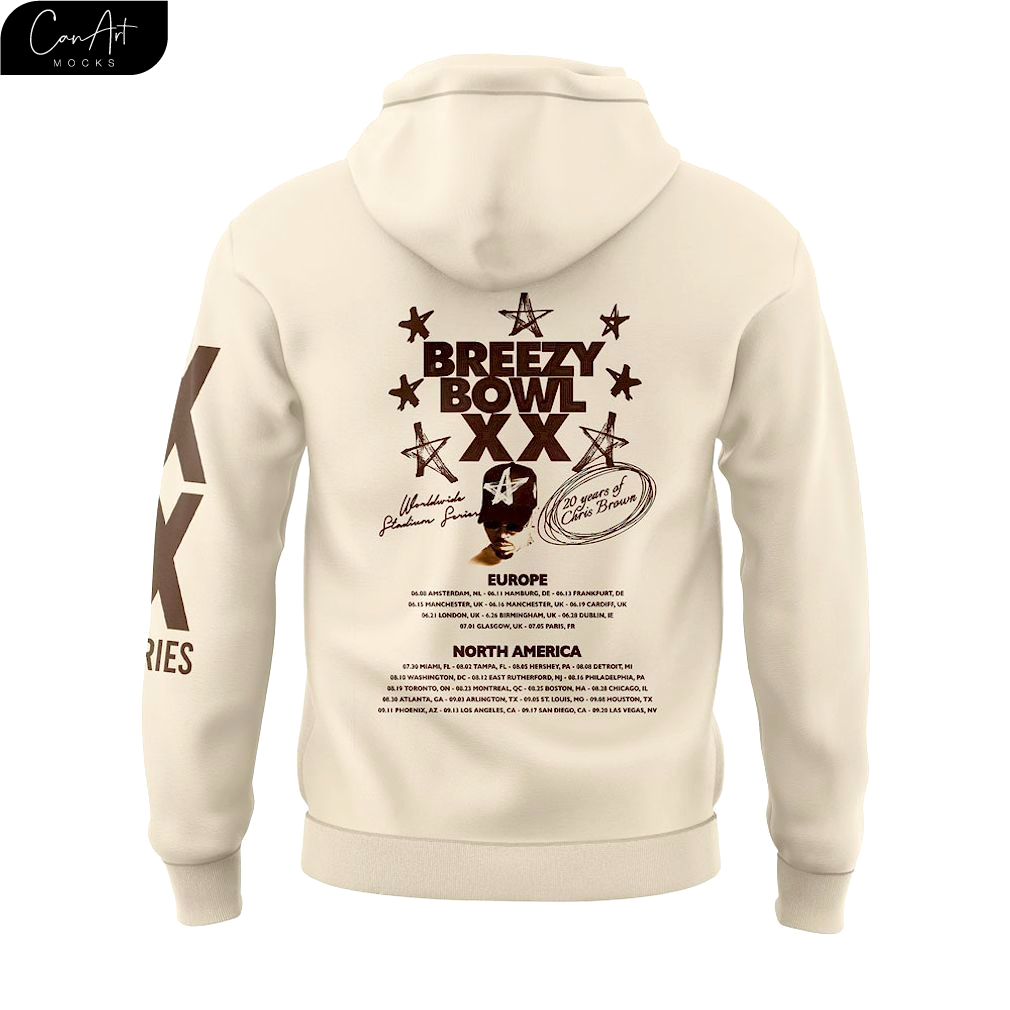 Chris Brown Breezy Bowl XX 2025 Pregame Series Hoodie Chris Brown Breezy Bowl XX 2025 Pregame Series Hoodie