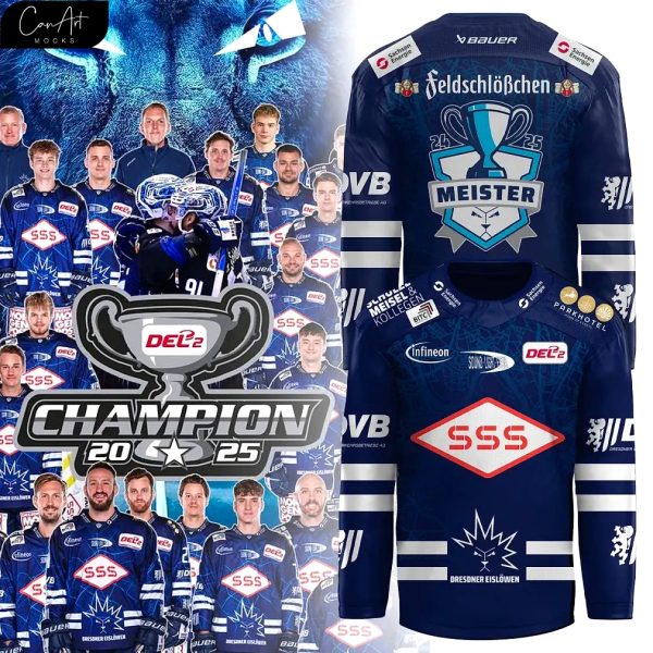 Dresdner Eislöwen Champions 2025 Hockey Jersey