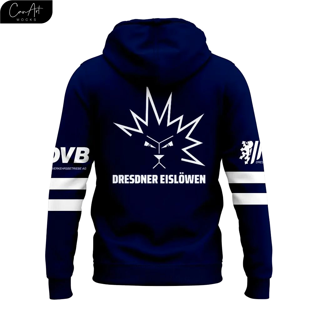 Dresdner Eislöwen Meister 2025 Champions Navy Hoodie Dresdner Eislöwen Meister 2025 Champions Navy Hoodie