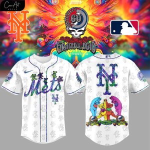 New York Mets x Grateful Dead 60th Psychedelic Baseball Jersey – Dancing Bears Edition