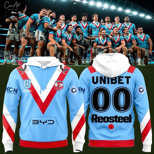 Sydney Roosters Men’s ANZAC 2025 Hoodie