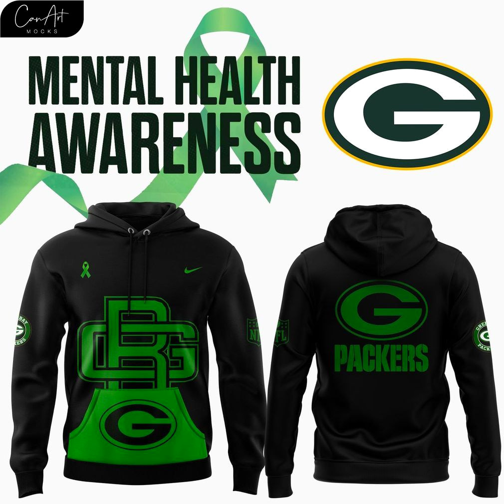 Green Bay Packers NFL Mental Health Awareness 2025 Hoodie Green Bay Packers NFL Mental Health Awareness 2025 Hoodie