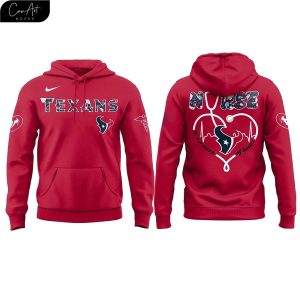 Houston Texans Nurses 2025 Red Hoodie